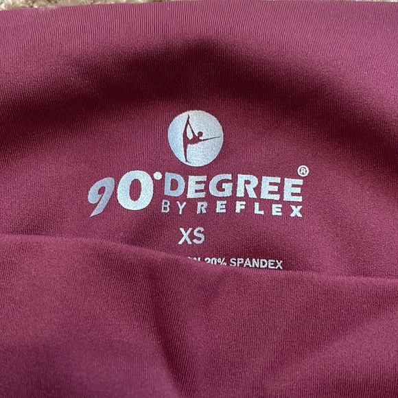 90 Degree by Reflex Red Pocket Leggings - Picture 5 of 6